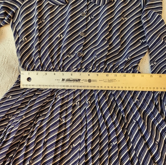 Striped Navy ERGE Dress Size 12 - Picture 11 of 15